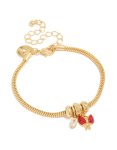 Goldair Gold Plated Cubic Zirconia Ladybug Charm Bracelet