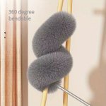 1PC Electrostatic Dusters With Extension Pole Retractable Dust Removal Brush Bendable Head Dusting Brush Reusable Washable Ceili