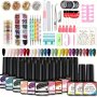 Nail Gel Polish Set Base Matte&glossy Top Coat Gel Solid Color Gel Nail Polish Kit For Beginner Manicure Tools Set 3 Choices