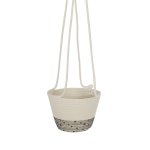 Hanging Planter - Stitched Polka Dot - Small