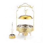 6LT Chafing Dish With Spoon Gold