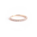 Shared Claw Half Eternity Band - Natural White Gold 18CT