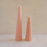 Gear Candle - Rose Quarz - Medium 5.5CM X 5.5CM X 19CM