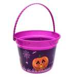 Halloween Trick Or Treats Bucket Purple & Black