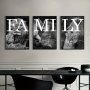 3pcs Unframed Black And White Lion Family Quote Home Signs Canvas Painting Poster And Prints Animal Wall Art Living Room Decoration Bedroom Home Decor Picture