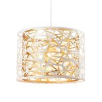 Eluvian White And Gold Pendant Light - Small Large - Large