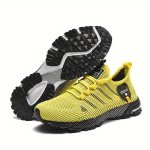 Non Slip Breathable Slip On Training Shoes With Adjustable Lace For Men - Durable Comfy Sneakers For Outdoor Running Workout - Spring Summer
