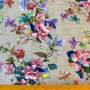 Scuba Printed Fabric Floral-Camel-Check-3 150cm