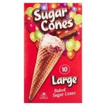 Honeyfields Large Plain Sugar Cones 10 Pack