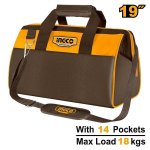 Ingco 14-POCKET Tool Bag L48 X W21 X H29CM HTBG281928