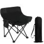 Folding Camping Chair With Side Pocket &carring Bag Heavy Duty Lawn Chair