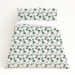 Dinosaur Kids Duvet Set Dino Boy Moss Olive Green