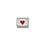 Composable Classic Link Heart With Wings In Enamel