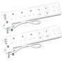 2 X Redisson USB Multiplug With USB - Multi Plug USB - 9 Way