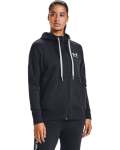 Women's Ua Rival Fleece Full Zip Hoodie - BLACK-001 Md