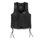 Script Bling Leather Vest For Women