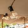 20m Classic String Lights | 50 LED Bulbs | Black Cable