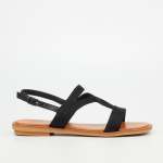 Evie 2 Flat Sandal - Black - Black 7