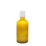 10ML Amber Glass Bottle With Fast Flow Dropper Cap - White