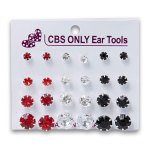 Fashion Cbs Stone Earrings 12 Pair