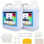 Polyresin Epoxy Resin Kit For Casting - Bubble-free Transparent Resin With Molds & Tools For Diy Jewelry Art Crafts - Non-toxic