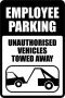 Employees Parking Sign On Chromadek 44CM X 44CM