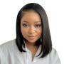 12INCH Peruvian Hair Full Frontal Lace Straight Bob Wig Glueless