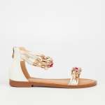 Athena 3 Flat Sandal - White - White 3