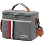 Insulated Lunch Bags With Shoulder Straps - Grey