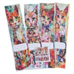 Decorative Arch File Labels Mosaic Cats 4PC