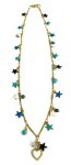 Blue Star Chain With White Heart