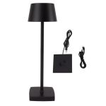 Rechargeable Metal Table Lamp Black