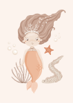 Mermaid 5" - Wall Art Print - A1