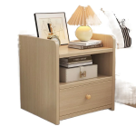 Bedside Bedroom Home Bedside Small Cabinet Locker - Brushed White Oak