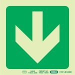 Photoluminescent 190MM Safety Sign -E23-ARROW Down