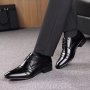 Plus Size Men's Solid Color Plain Toe Derby Shoes Comfy Non Slip Casual Lace Up Dress Shoes For Office Banquet Party