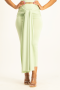Savannah Wrap Tie Detail Skirt - Smoke Green - S