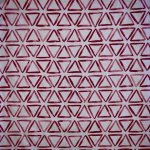 Red Triangles And Cream 8 Seater Table Cloth