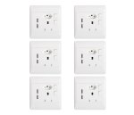 Zs - Redisson 16A Double Wall Socket With 2 USB Slots 4X4 - Set Of 6