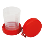 220ML Foldable Cup With Pill Holder And Carabiner Clip