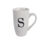 Mug - Household Accessories - Ceramic - Letter S Design - White - 10 Pack