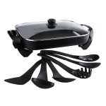 Mellerware Odiseo Plus 1500W Electric Frying Pan - Aluminium Black
