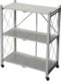 Fine Living Foldable Storage Rack-white Metal 3 La Free Shipping