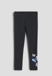 Printed Jersey Leggings - Dark Grey Butterflies