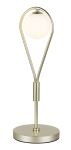 Rain Drop Table Lamp Satin Gold Opal Glass