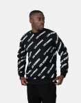 Allover Print Black Sweatshirt - XXL Black