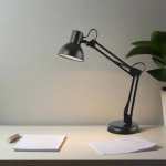 Pivot Metal Table Lamp In Matt Black Matt White - Matt White