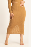 Kyrah Midi Skirt - Latte - M