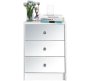 Storage Drawer With Mirror Cabinet Engineered Wood Side Table Finish Colour - White Diy Do-it-yourself