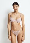2 Pack Lace Tanga Thong Briefs - Powder Pink